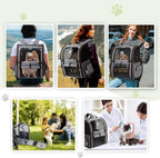 Lekebobor Extra Large Cat Backpack Carrier Expandable Pet Carrier Backpack - Image 7