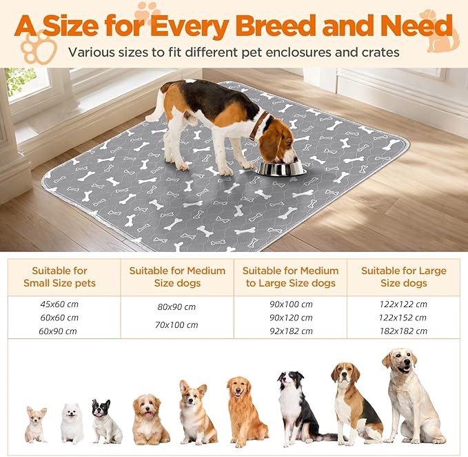 Washable Pee Pads for Dogs Large 48" x 48" 2-Pack Reusable Puppy Pads Pet - Image 8
