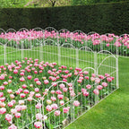Decorative Garden Fence 17in x30ft, 30 Pack Rustproof Metal No Dig Fence Animal - Image 6