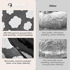 JOEJOY Donut Large Dog Bed, Cute Round Calming Dog Bed - Image 3