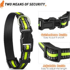 Weewooday 3 Pieces Reflective Dog Collar Nylon Adjustable Quick Release Pet - Image 4