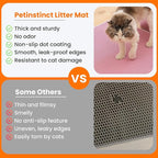 Jumbo Cat Litter Mat, 46x26 Inches Double Layer Honeycomb Litter Trapping Mat - Image 3