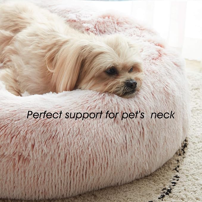 WESTERN HOME WH Calming Dog & Cat Bed, Anti-Anxiety Donut Cuddler Warming Cozy - Image 3