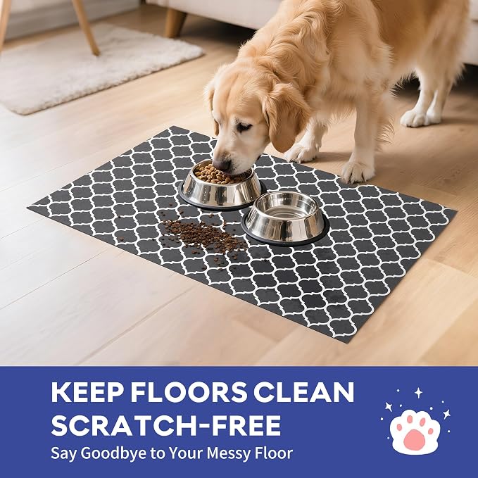 Cooyes Large Dog Food Mat 16"×24", Ultra-Absorbent Dog Bowl Mat - Image 5