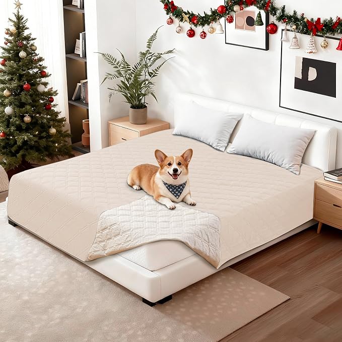 Waterproof Dog Bed Cover, Non-Slip Dog Blanket by CYCMACOHOME