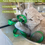 Interactive Cat Toy Wand with Catnip Mouse, Cat Teaser Wand Rainbow String - Image 5