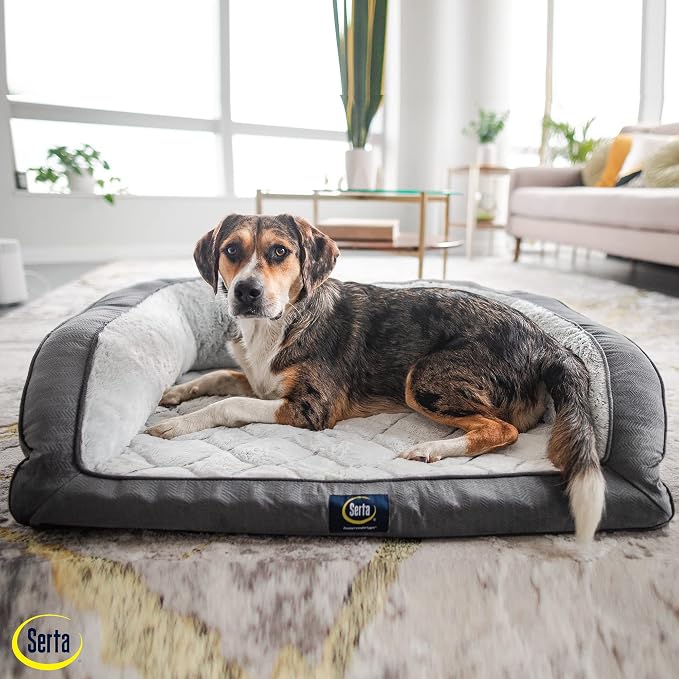 Serta Orthopedic Supportive Foam Quilted Couch Dog Bed - Image 5