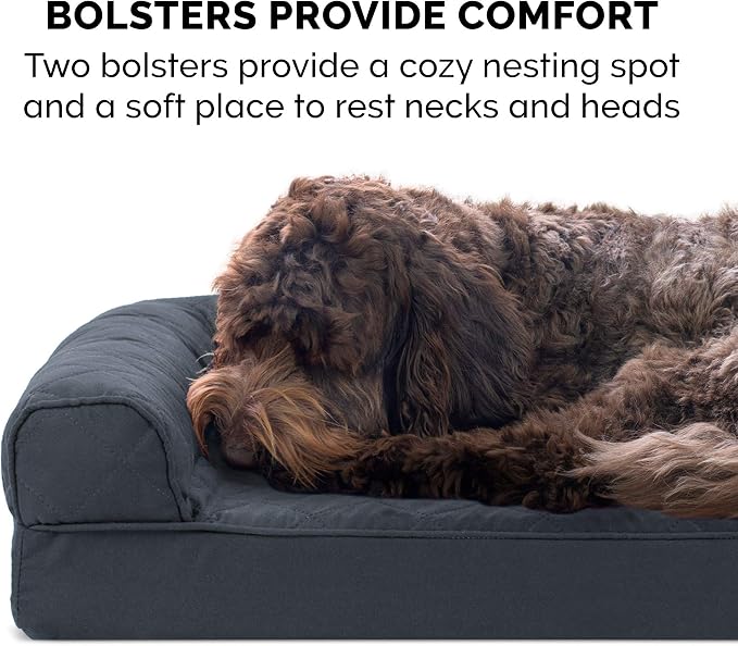 Furhaven Orthopedic Dog Bed for Large Dogs w/ Removable Bolsters & Washable - Image 11