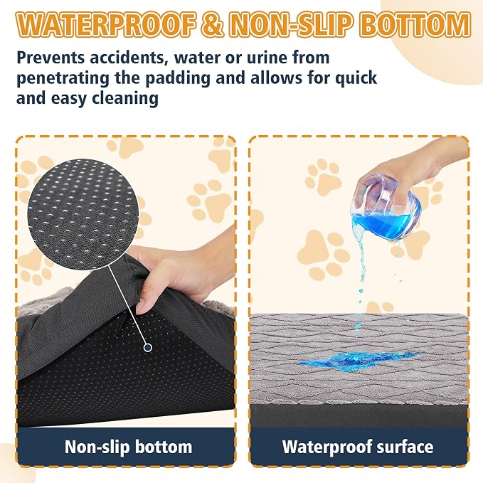Orthopedic Dog Beds for Medium Dogs – Waterproof Plush Pet Mattress - Image 5