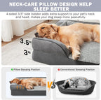 INVENHO Orthopedic Dog Beds Large Sized, XL Washable Dog Sofa - Image 5