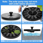 Solar Fountain Water Pump for Bird Bath, Floating Solar Powered Water Fountain - Image 2