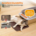 Small Cat Litter Mat, 20x14’’ Double Layer Honeycomb Cat Litter Box Mat - Image 6