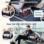 Lekereise Top-Expandable Pet Carrier 18x13x9.5 Inch Southwest Frontier Airline - Image 2