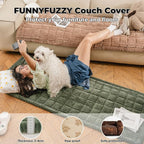 FUNNY FUZZY Pet Couch Covers for Sofa, Washable Dog Couch Cover Protector for - Image 4