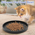 BNOSDM 2 Pack Cat Feeding Mat Pet Silicone Food Mat Black Dog Feeding Mats - Image 5
