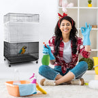 Shappy Large Bird Cage Seed Catcher, Bird Cage Cover Net Skirt Guard, - Image 7