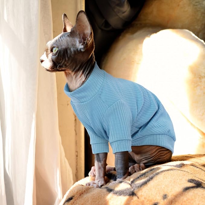 PUMYPOREITY Cat Clothes, Stretchy Cat Shirt, Cat Sweater - Image 4