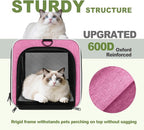 Cat Carrier 18x11x11 Delta Airline Approved, Easy Load Soft Pet Plane Travel - Image 4