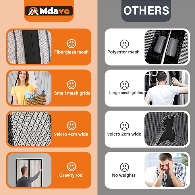 Magnetic Screen Door，Screen Door Mesh，Keep Bugs Out, Heavy-Duty Mesh Curtain - Image 5