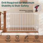 Cumbor 35.1-55" Wide No Bottom Bar Baby Gate - Image 4