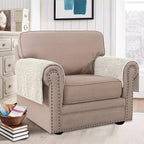H.VERSAILTEX Plush Chenille Couch Armrest Cover 2 Packs Thick and Soft Sofa - Image 2