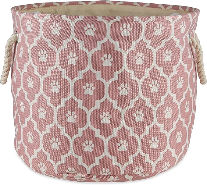 Bone Dry Pet Storage Collection Lattice Paw Print, Small Round by BoneDry