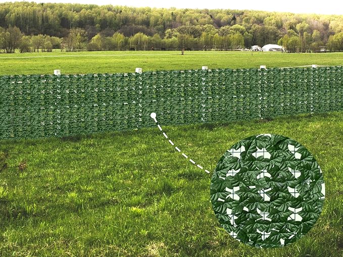Artificial Fence Privacy Screen: 4FT x 20FT UV-Anti Faux Greenery Backdrop Ivy - Image 7