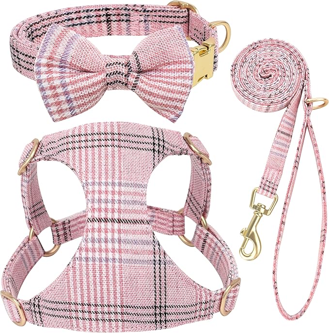Beirui Cute Extra Small Dog Harness Collar and Leash Set by Beirui