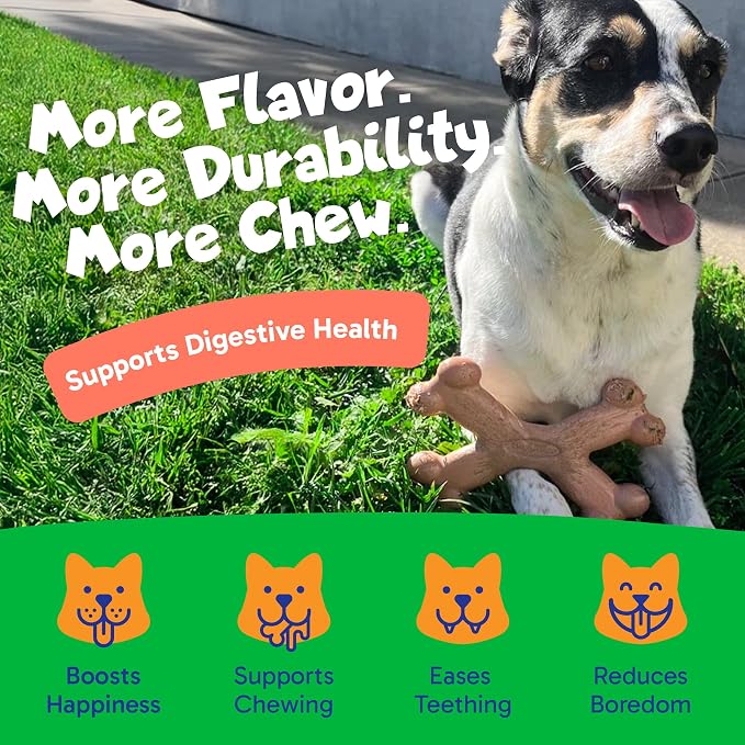 Chew’ems X Bone Dog Chew – Long-Lasting Salmon Flavor Treats - Image 3