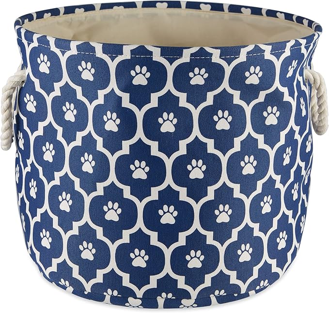 Bone Dry 6192 Pet Storage Collection Lattice Paw Print, Medium Round, Nautical by BoneDry