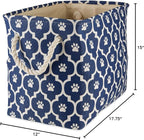 Bone Dry Pet Storage Collection Lattice Paw Print, Nautical Blue, Large - Image 7