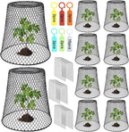 10 Pcs Chicken Wire Cloche Plant Covers Garden Netting Metal Heavy Duty Plant by Dukelai