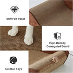 2 Pack 26'' Cardboard Cat Scratcher Bed - Image 8