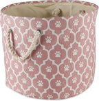 Bone Dry Pet Storage Collection Lattice Paw Print, Small Round - Image 2