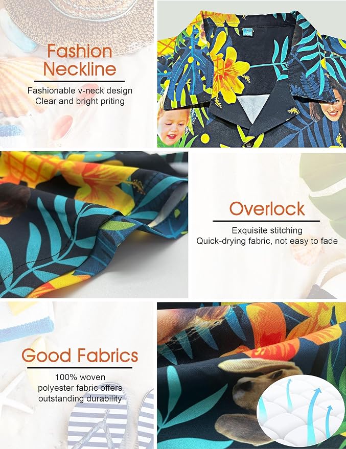 Custom Hawaiian Shirt with Face Photo Picture - Image 7