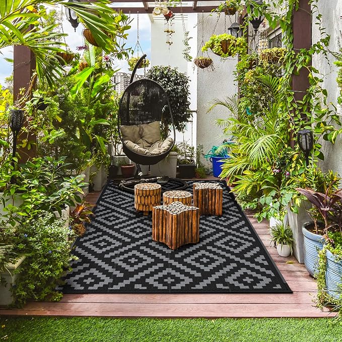 GENIMO Outdoor Rug for Patio Clearance, Reversible Plastic Camping Rugs - Image 7