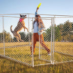 Lucky Dog Heavy Duty Outdoor Galvanized Chain Link Dog Kennel Enclosure - Image 5