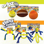 Nylabone Power Play Gripz Felt Basketball Rubber Fetch Toy, Squeaky Ball - Image 7