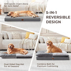 2-Pack XL Waterproof Dog Bed Large Size Dogs, Plush Cushion & Orthopedic - Image 2