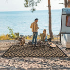 GENIMO 5x8 Outdoor Rug Waterproof, Reversible Mats, Area Rug, Plastic Outside - Image 2