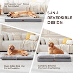 2-Pack XL Waterproof Dog Bed Large Size Dogs, Plush Cushion & Orthopedic - Image 2