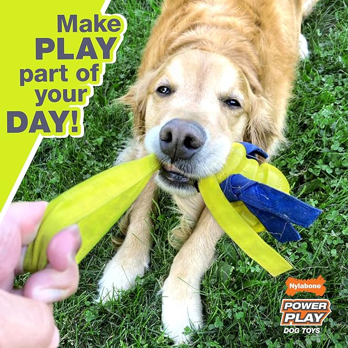 Nylabone Power Play Gripz Felt Basketball Rubber Fetch Toy, Squeaky Ball - Image 3