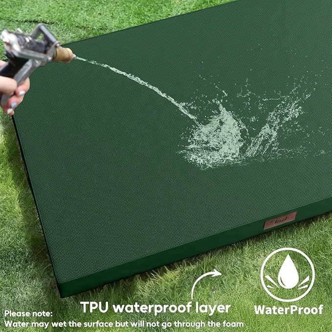 Outdoor Dog Bed for Medium Dogs, Waterproof Dog Crate Mat Orthopedic Egg Crate - Image 4