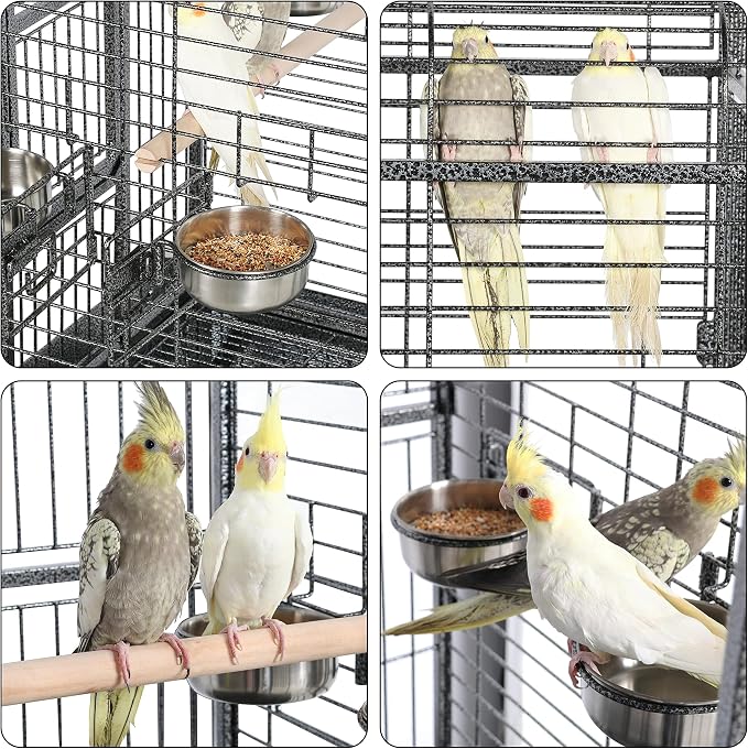 Yaheetech Extra Large Bird Cage 63'' Open Play Top Bird Cage - Image 4