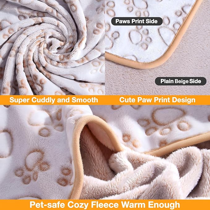 Stuffed Beige Premium Soft Dog Blankets - Image 3