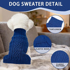 Dog Sweaters for Small Dogs Turtleneck Knit Dog Sweaters Lightweight Puppy - Image 3