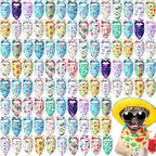 Sweetude 100 Pieces Hawaiian Dog Bandanas Bulk, Summer Bandanas by Sweetude