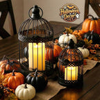 VELA LANTERNS Bird Cage Decor Candle Holder Lantern Decorative Table - Image 9