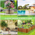Decorative Garden Fence 24in x20ft, 10 Pack No Dig Fence Animal Barrier - Image 6