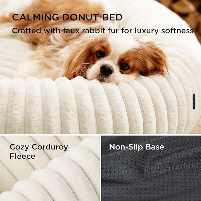 Bedsure ComfyFleece™ Donut Small Dog Bed - Image 3